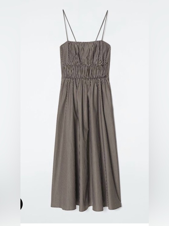 COS Dresses & Skirts - Cos Brown and White Striped Poplin Midi, 12